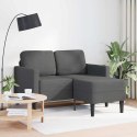 Sofa 2-osobowa z szezlongiem w kształcie litery L Ciemnoszara Lumarko! Lumarko!