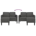 Sofa 2-osobowa z szezlongiem w kształcie litery L Ciemnoszara Lumarko! Lumarko!