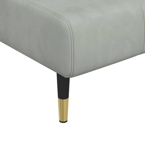  Sofa rozkładana L, jasnoszara, 275x140x70 cm, aksamit Lumarko! Lumarko!