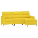 3-osobowa sofa z podnóżkiem, jasnożółty, 180 cm, tkaniną Lumarko! Lumarko!