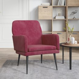  Fotel, winna czerwień, 62x79x79 cm, obity aksamitem Lumarko! Lumarko!