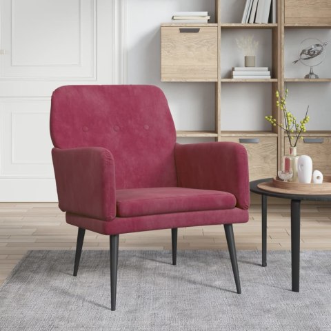  Fotel, winna czerwień, 62x79x79 cm, obity aksamitem Lumarko! Lumarko!