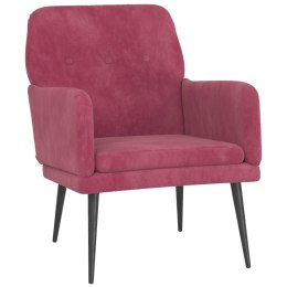  Fotel, winna czerwień, 62x79x79 cm, obity aksamitem Lumarko! Lumarko!