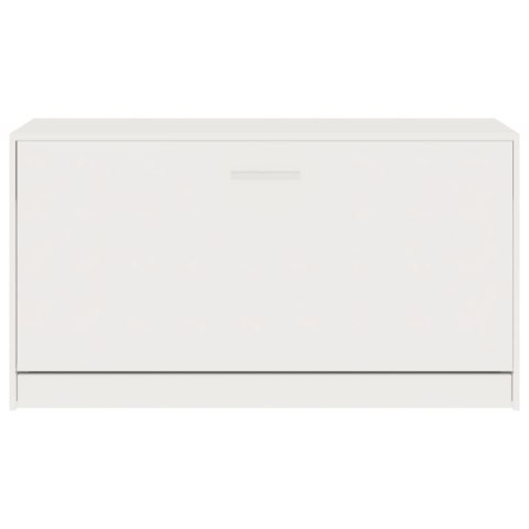  Ławka z miejscem na buty, wysoki połysk, biała, 80x24x45 cm Lumarko! Lumarko!