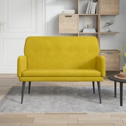 Ławka, żółty, 108x79x79 cm, tapicerowana aksamitem Lumarko! Lumarko!