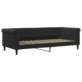  Łóżko dzienne, czarne, 90x200 cm, obite aksamitem Lumarko! Lumarko!