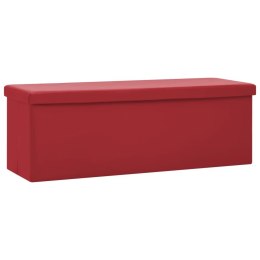 Składana ławka ze schowkiem, kolor winna czerwień, PVC Lumarko! Lumarko!