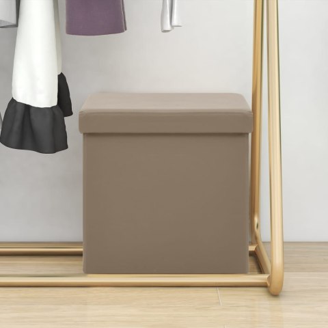  Składany stołek ze schowkiem, kolor cappuccino, PVC Lumarko! Lumarko!