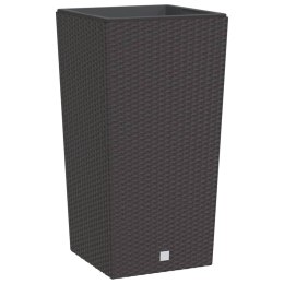  Donica z pojemnikiem wewnętrznym, brązowa, 21/49 L, rattan PP Lumarko! Lumarko!