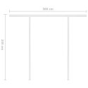  Ręcznie zwijana markiza z LED, 3x2,5 m, niebiesko-biała Lumarko! Lumarko!