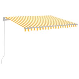  Ręcznie zwijana markiza z LED, 300 x 250 cm, żółto-biała Lumarko! Lumarko!