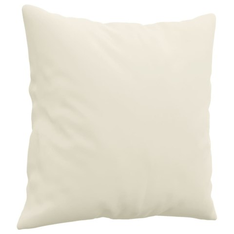 2-osobowa sofa z poduszkami, kremowa, 140 cm, aksamit Lumarko! Lumarko!