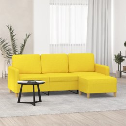  3-osobowa sofa z podnóżkiem, jasnożółty, 180 cm, tkaniną Lumarko! Lumarko!