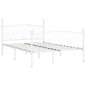 Rama łóżka ze stelażem z listw, biała, metalowa, 120 x 200 cm Lumarko! Lumarko!