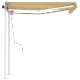  Ręcznie zwijana markiza z LED, 3x2,5 m, żółto-biała Lumarko! Lumarko!