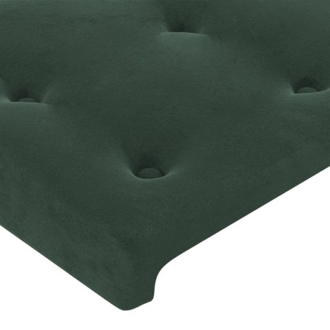 Zagłówek do łóżka z LED, ciemnozielony, 160x5x118/128 cm Lumarko! Lumarko!