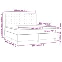  Łóżko kontynentalne z materacem i LED, biała ekoskóra 160x200cm Lumarko! Lumarko!