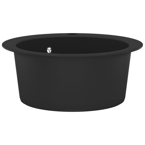  Granitowy zlewozmywak jednokomorowy, okrągły, czarny Lumarko! Lumarko!