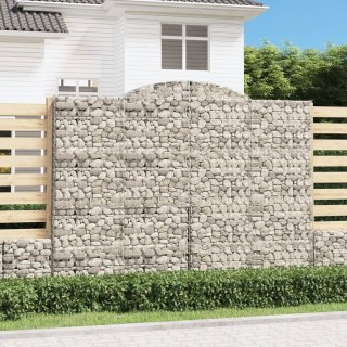  Kosze gabionowe, 8 szt, 300x50x220/240 cm, galwanizowane żelazo Lumarko! Lumarko!