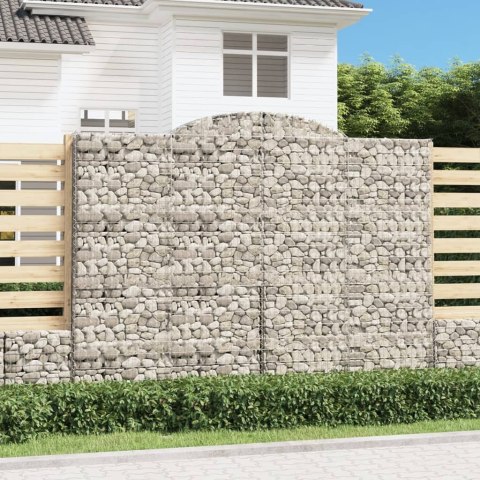 Kosze gabionowe, 8 szt, 300x50x220/240 cm, galwanizowane żelazo Lumarko! Lumarko!