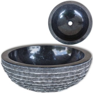 VidaXL Umywalka marmurowa, 40 cm, czarny