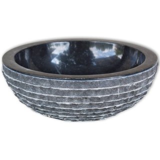 VidaXL Umywalka marmurowa, 40 cm, czarny