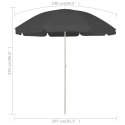  Parasol plażowy, antracytowy, 240 cm Lumarko! Lumarko!