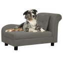 Sofa dla psa, z poduszką, ciemnoszara, 83x44x44 cm, pluszowa Lumarko! Lumarko!