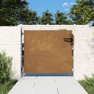 VidaXL Furtka ogrodowa, 85x75 cm, stal kortenowska