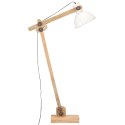  Lampa podłogowa, biała, lite drewno mango, E27 Lumarko! Lumarko!