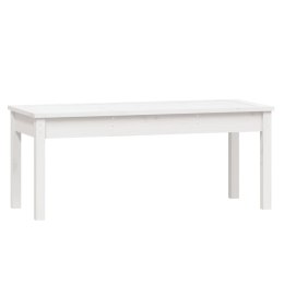  Ławka ogrodowa, biała, 109x44x45 cm, lite drewno sosnowe Lumarko! Lumarko!