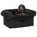 Sofa dla psa, z szufladą, czarna, 75x50x38 cm, pluszowa Lumarko! Lumarko!