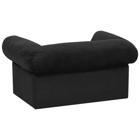 Sofa dla psa, z szufladą, czarna, 75x50x38 cm, pluszowa Lumarko! Lumarko!