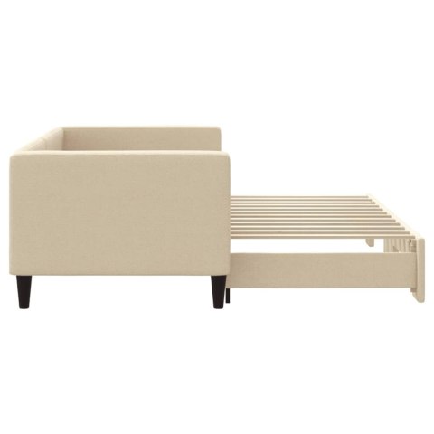  Leżanka rozsuwana, kremowa, 80x200 cm, tkanina Lumarko! Lumarko!