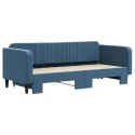  Sofa rozsuwana, niebieska, 90x200 cm, aksamit Lumarko! Lumarko!