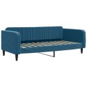  Sofa rozsuwana, niebieska, 90x200 cm, aksamit Lumarko! Lumarko!