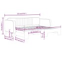  Sofa rozsuwana, niebieska, 90x200 cm, aksamit Lumarko! Lumarko!