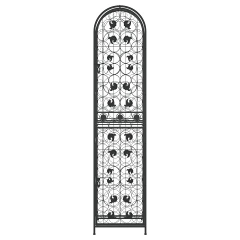 Stojak na 73 butelki, czarny, 45x36x200 cm, kute żelazo Lumarko! Lumarko!