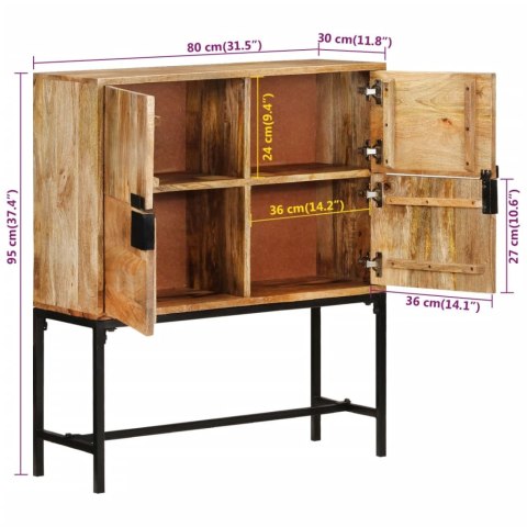  Kredens, 80x30x95 cm, surowe drewno mango Lumarko! Lumarko!