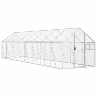  Woliera, srebrna, 1,79x8x1,85 m, aluminium Lumarko! Lumarko!