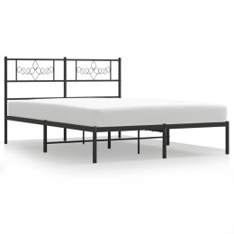  Metalowa rama łóżka z wezgłowiem, czarna, 160x200 cm Lumarko! Lumarko!