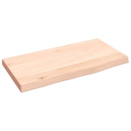  Półka, 40x20x2 cm, surowe lite drewno dębowe Lumarko! Lumarko!