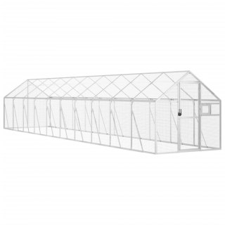  Woliera, srebrna, 1,79x10x1,85 m, aluminium Lumarko! Lumarko!
