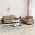 2-osobowa sofa z poduszkami, cappuccino, sztuczna skóra Lumarko! Lumarko!