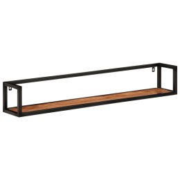 Półki ścienne, 2 szt, 110x17x17 cm, drewno akacjowe i żelazo Lumarko! Lumarko!