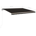  Ręcznie zwijana markiza z LED, 4x3,5 m, antracytowa Lumarko! Lumarko!