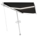  Ręcznie zwijana markiza z LED, 400 x 350 cm, antracytowa Lumarko! Lumarko!
