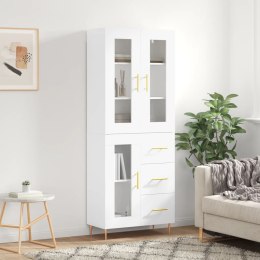  Witrynka, biała, 69,5x34x180 cm, materiał drewnopochodny Lumarko! Lumarko!