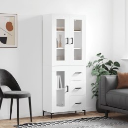  Witrynka, biała, 69,5x34x180 cm, materiał drewnopochodny Lumarko! Lumarko!