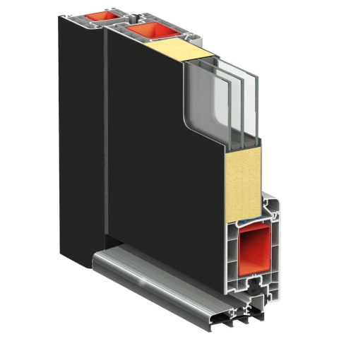  Drzwi wejściowe, antracytowe, 100x210 cm, aluminium i PVC Lumarko! Lumarko!